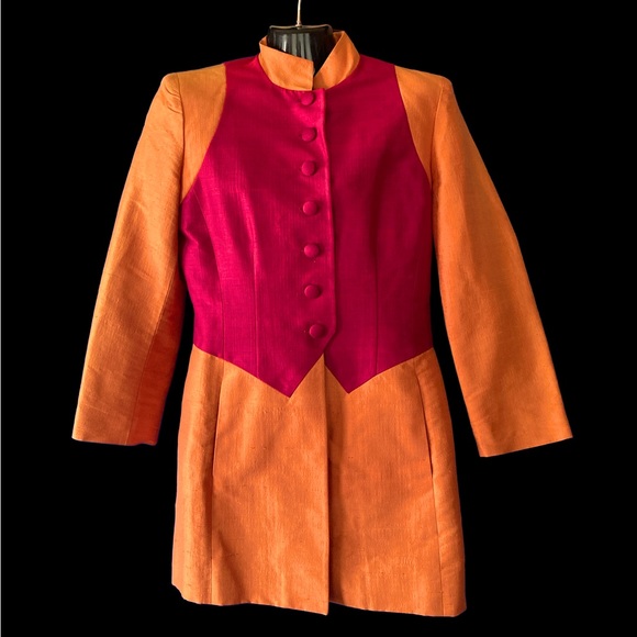 Ines de la Fressange Jackets & Blazers - Vintage raw silk jacket in gorgeous fall colors